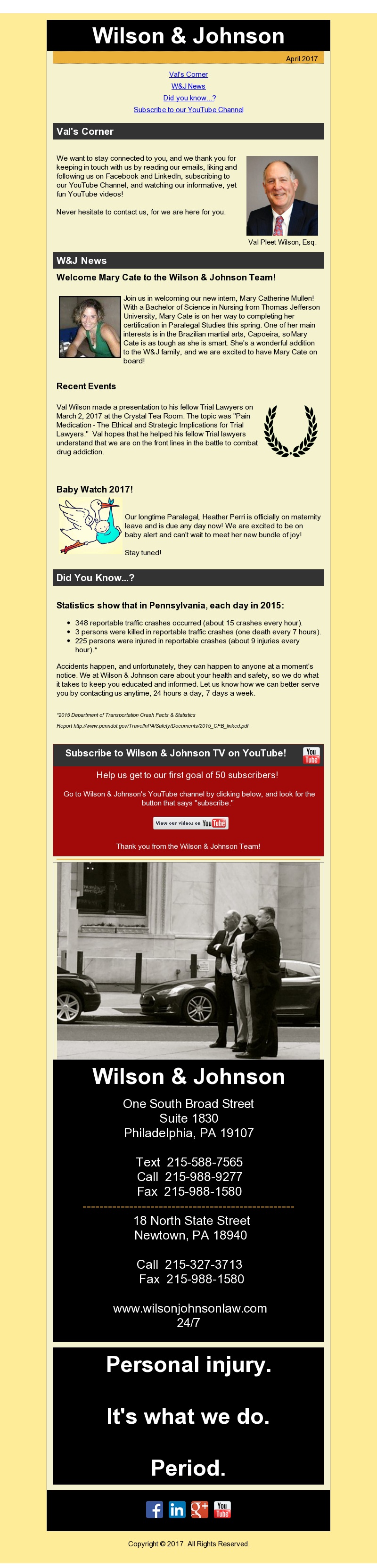 APRIL NEWSLETTER 2017